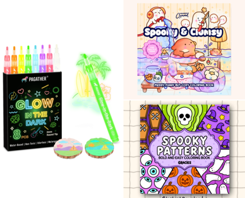 Halloween Coloring cover photo collage