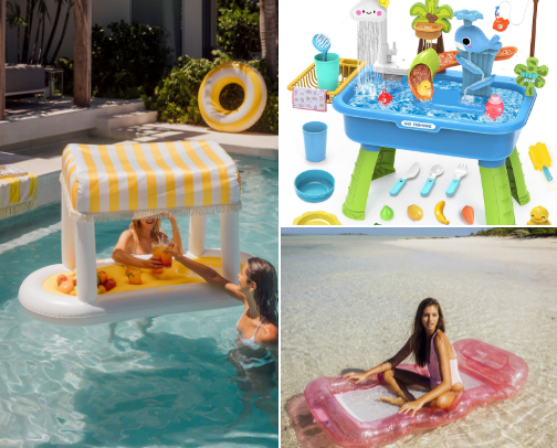 Outdoor toys cover photo collage