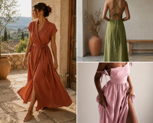 Linen Dresses from Etsy | Timeless Natural Elegance cover photo collage