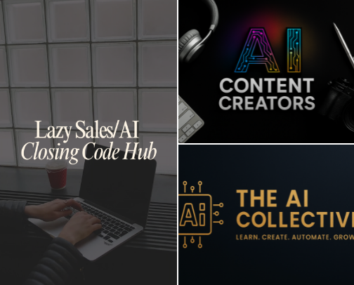 AI Communities, learning new skills in a friendly environment. cover photo collage