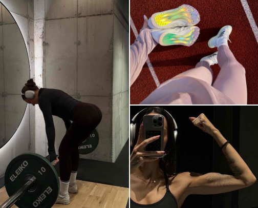 Track & Field and gym girlie staples (‘cause if I’m pretty, I perform better) cover photo collage