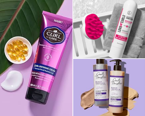best curly hair products cover photo collage