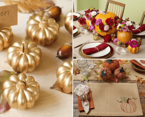 10 Quick & Easy Thanksgiving Table Decor Ideas cover photo collage