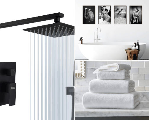 Bathroom essentials cover photo collage