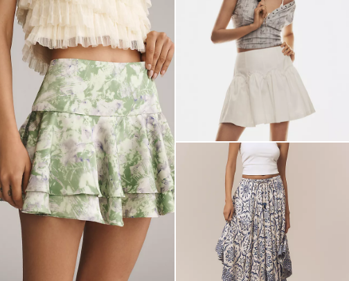 Summer Skirts from Anthro cover photo collage