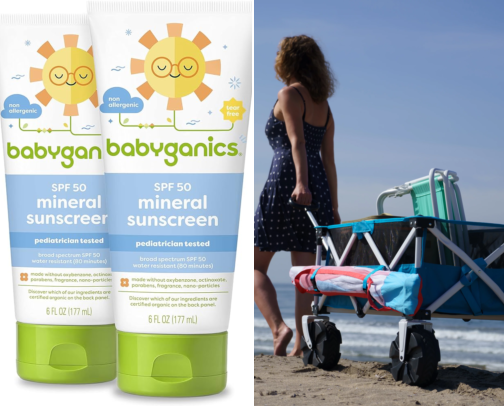 Beach Vacation Necessities. cover photo collage