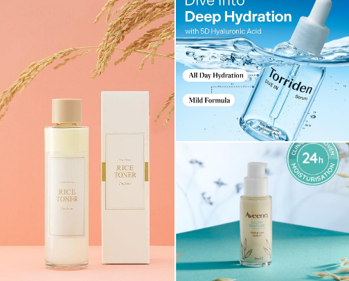 Best skincare products for Dry Skin🧴 cover photo collage