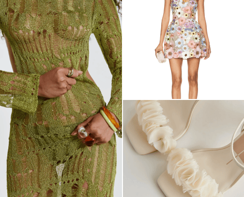 Summer dresses and sandals cover photo collage