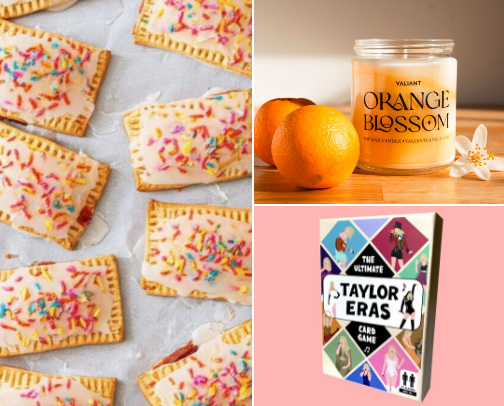 Etsy finds to get ready for The Life of a Showgirl cover photo collage