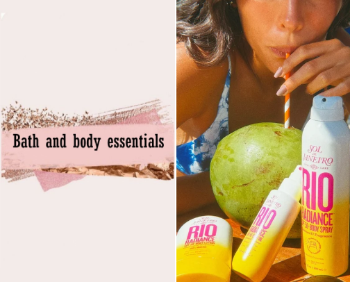 Bath and body essentials cover photo collage