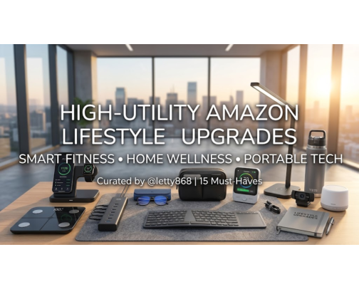 High-Utility Amazon Lifestyle Upgrades: Smart Fitness, Home Wellness & Portable Tech cover photo collage