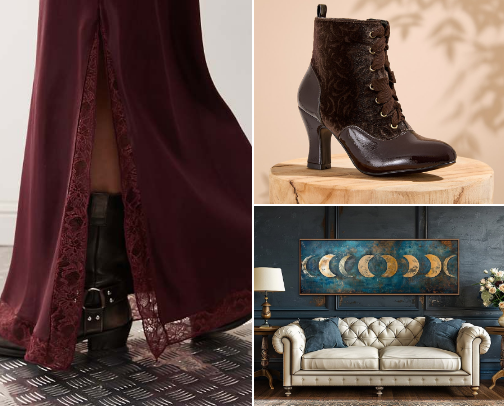 My Dark Academia & Whimsigoth Home Sanctuary cover photo collage
