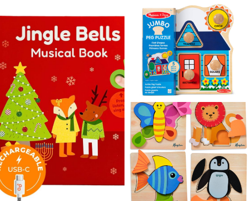 Toddler Favorites: Toys, Puzzles & Books cover photo collage