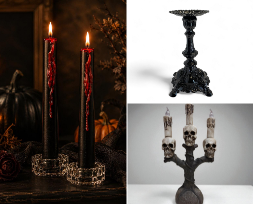 Gothic Halloween Table Decor That Looks More Expensive Than It Is cover photo collage