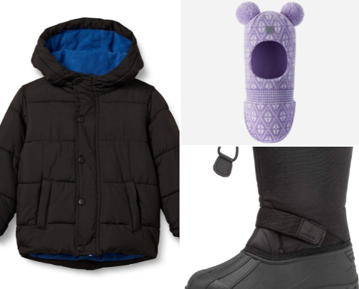 kids winter gear stock up cover photo collage