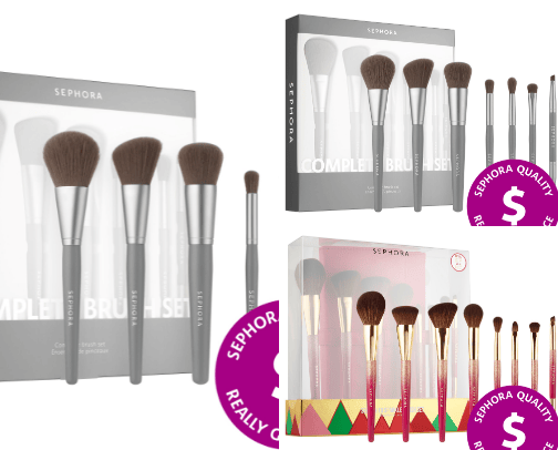 makeup brushes cover photo collage