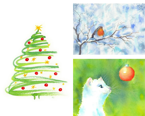Unique Christmas art cover photo collage