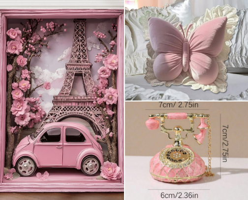 Pink home 🎀 cover photo collage