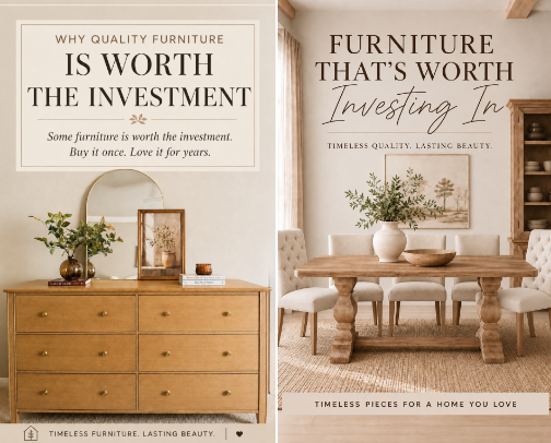 Furniture Pieces Worth Investing In cover photo collage