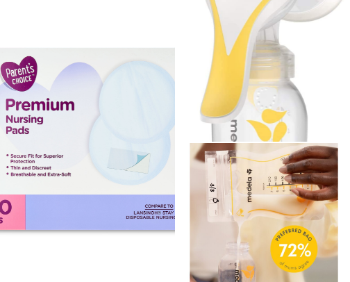 Breast feeding/ pumping essentials cover photo collage
