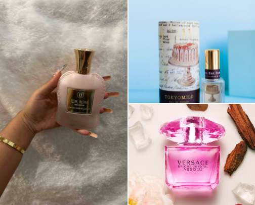 “what perfume are you wearing?” 🥮🤍 it girl scents cover photo collage