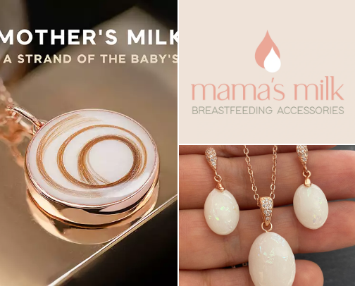 Breastmilk Jewellery cover photo collage