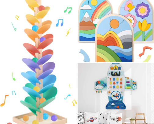 Wooden Toys Gift Guide for Kids Ages 1-6 cover photo collage