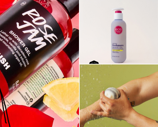 “omg you smell so good” shower routine cover photo collage