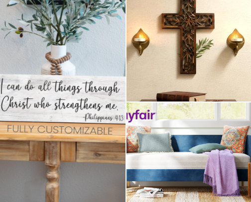 Christian Home Décor Under $50 cover photo collage
