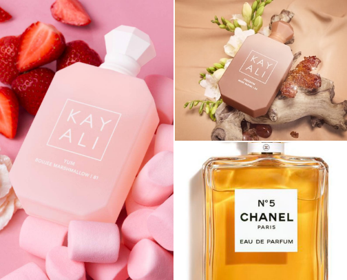 My head turning perfume collection cover photo collage