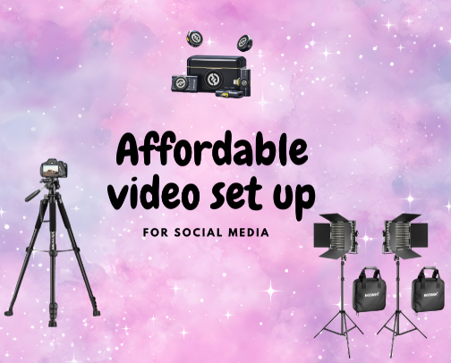 Affordable Video Setup For Social Media cover photo collage
