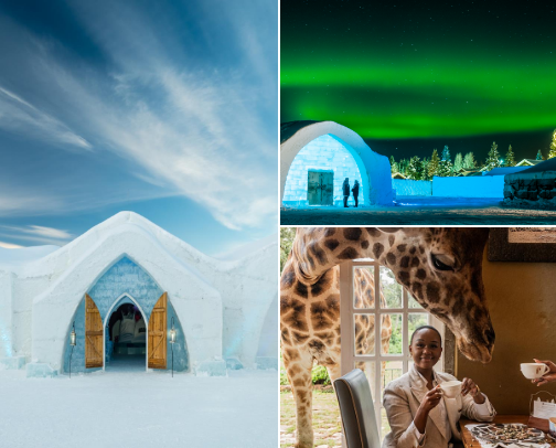 The World's Most Unique Hotel Stays cover photo collage