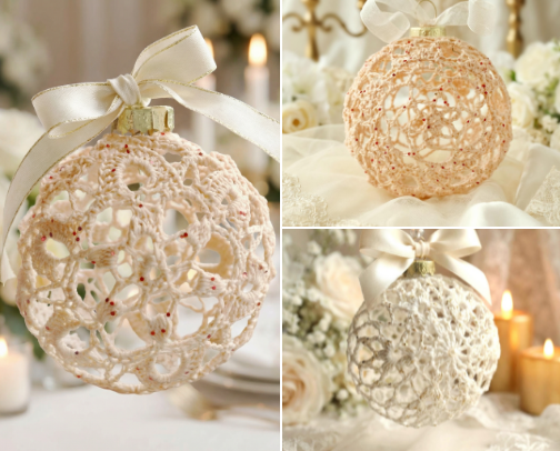 Crochet Lace Baubles + Materials I use to Create Them cover photo collage