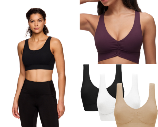 High-Impact Seamless Sports Bra – Supportive Stretch Workout Bra for Women cover photo collage
