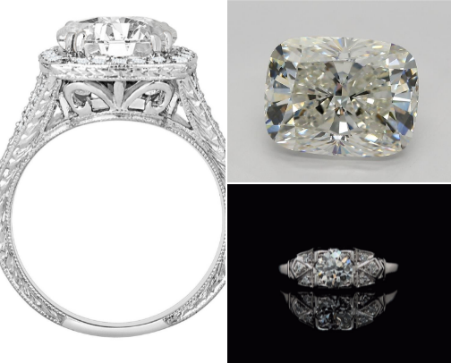Antique Look Diamond Rings cover photo collage