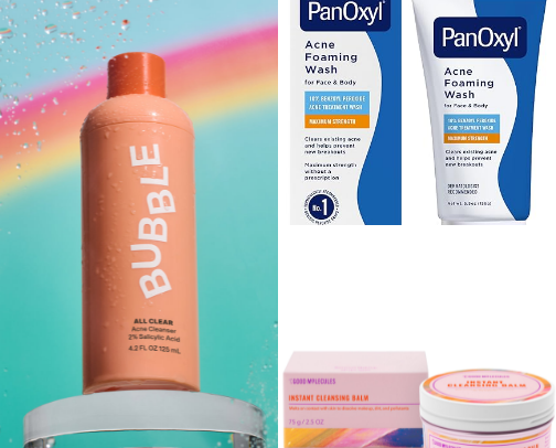 Oily + Acne Prone Skin Routine cover photo collage