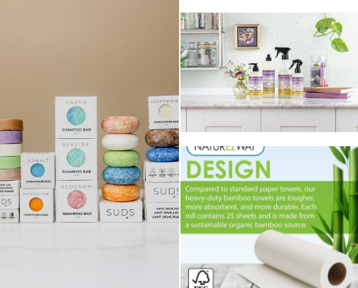 Eco-Conscious Living: Sustainable Swaps for a Greener Home & Lifestyle cover photo collage