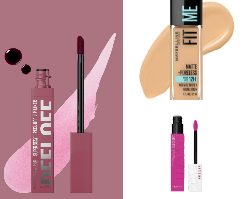 Beauty products cover photo collage