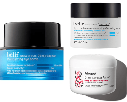 Skincare and hair care cover photo collage