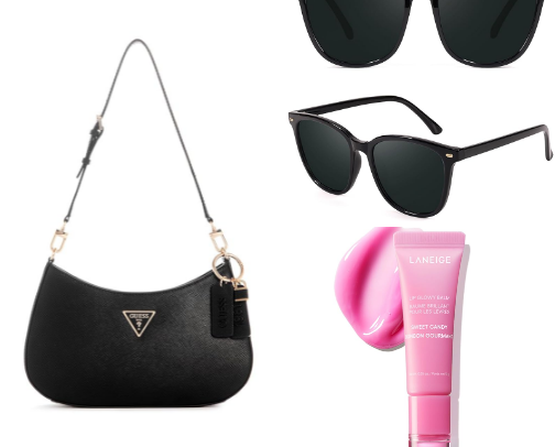 Purse essentials cover photo collage