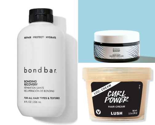 curly girl products cover photo collage