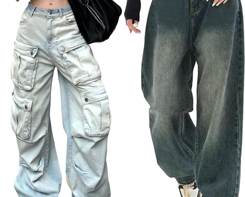 Cargo pants with crop tops 😜 cover photo collage