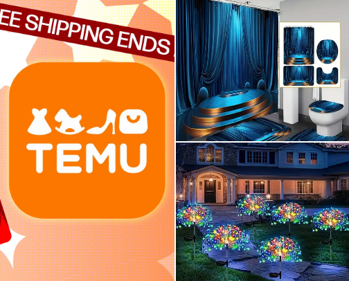 TEMU items cover photo collage