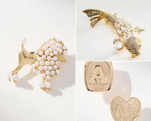 Gold Statement Pins/Broochs cover photo collage