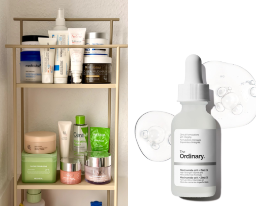 my current skincare routine and beauty/wellness favorites cover photo collage
