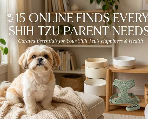 Online Finds Every Shih Tzu Parent Needs cover photo collage