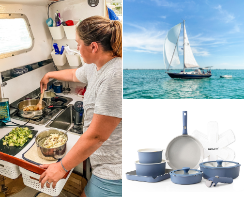 Kitchen Essentials for Sailboat Living cover photo collage