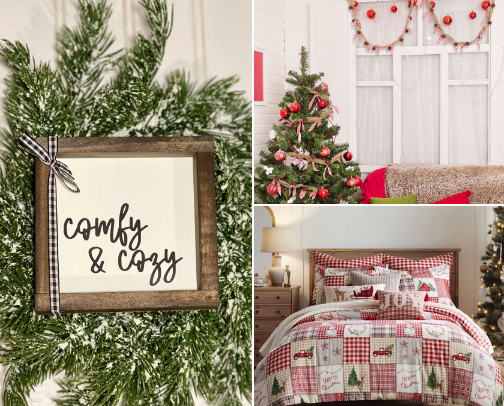 🎄 Cozy Farmhouse Christmas Essentials List cover photo collage