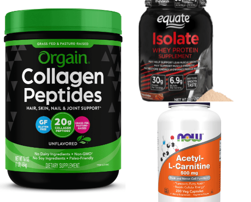 Protein & sports nutrition products cover photo collage