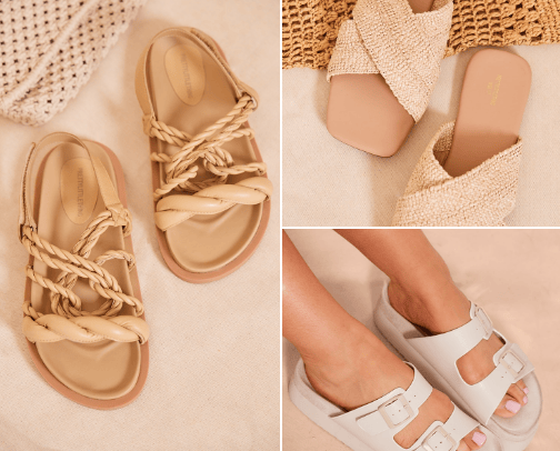 Fashionable Sandals cover photo collage